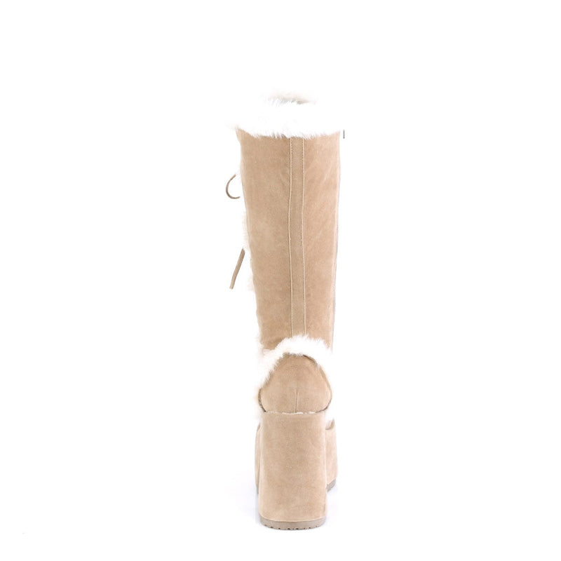 Demonia CAMEL-311 Knee High Boot (Camel Vegan Suede)