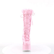 Demonia CAMEL-311 Knee High Boot (Pastel Pink Vegan Leather)