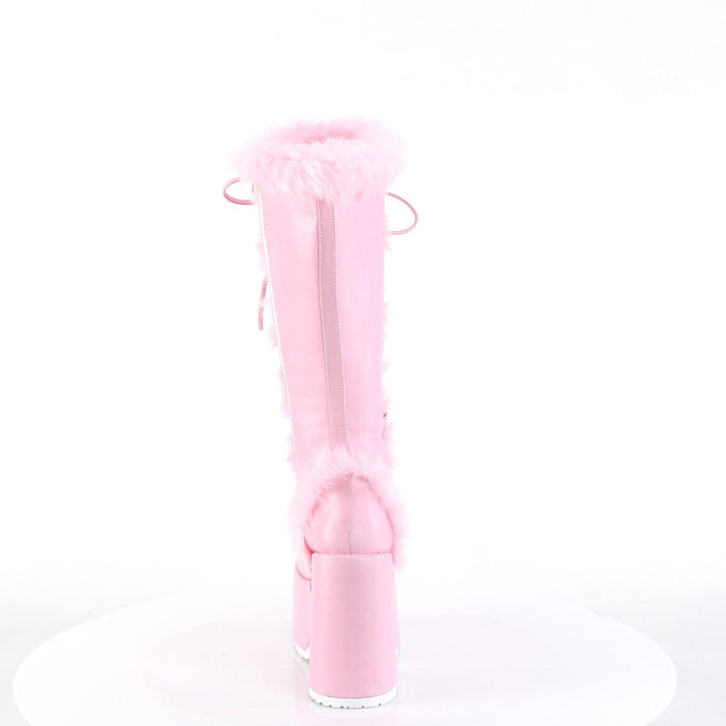 Demonia CAMEL-311 Knee High Boot (Pastel Pink Vegan Leather)