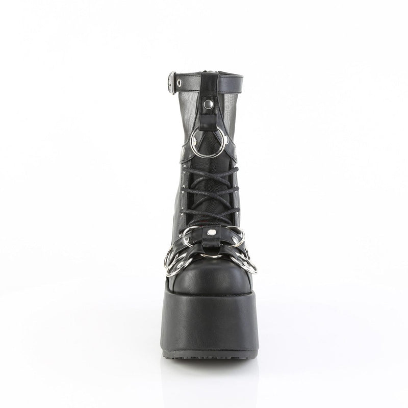 Demonia CAMEL-52 Black Vegan Leather