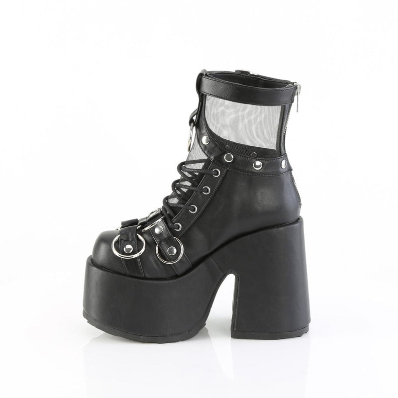 Demonia CAMEL-52 Black Vegan Leather