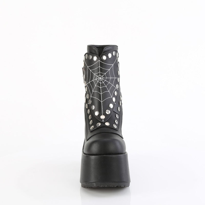 Demonia CAMEL-70 Mid-Calf Boot (Black Vegan Leather)