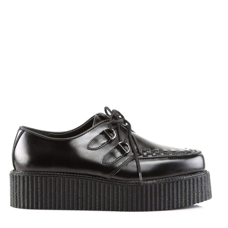 Demonia CREEPER-402 Sneaker (Black Leather)