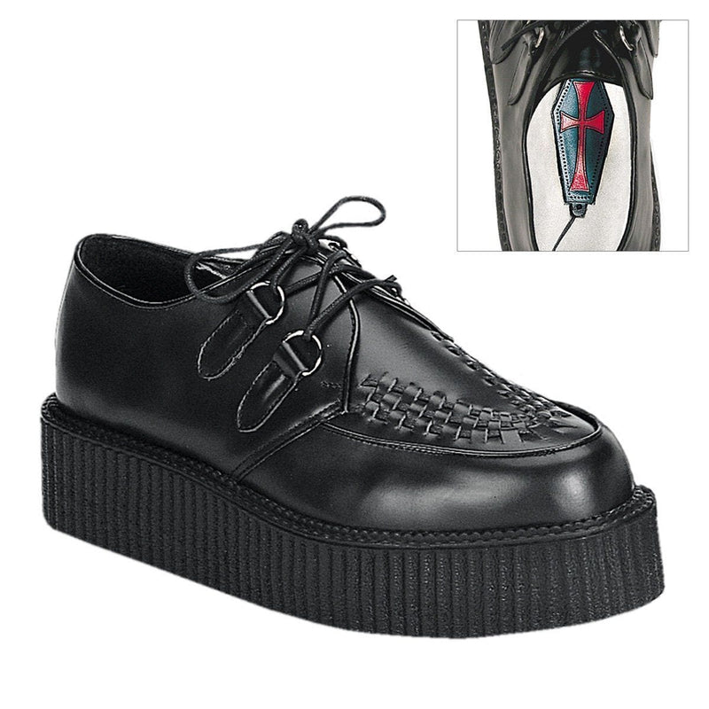 Demonia CREEPER-402 Sneaker (Black Leather)