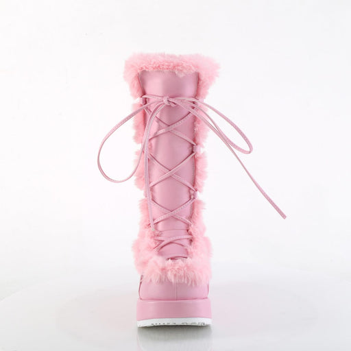 Demonia CUBBY-311 Mid-Calf Boot (Baby Pink Vegan Leather)