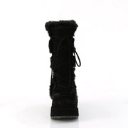 Demonia CUBBY-311 Mid-Calf Boot (Black Vegan Suede)