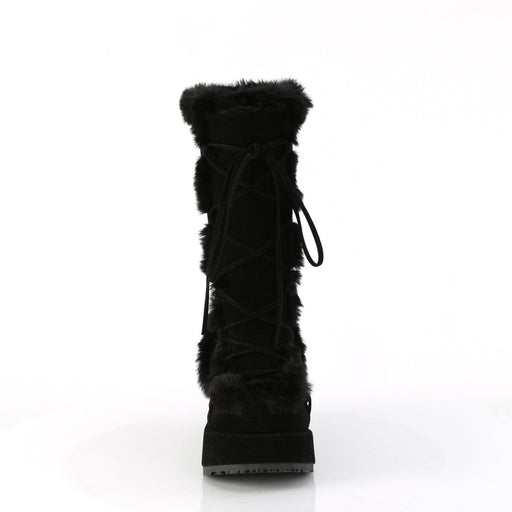 Demonia CUBBY-311 Mid-Calf Boot (Black Vegan Suede)