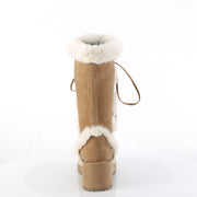 Demonia CUBBY-311 Mid-Calf Boot (Camel Vegan Suede)