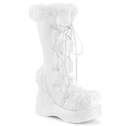 Demonia CUBBY-311 Mid-Calf Boot (White Vegan Leather)