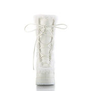 Demonia CUBBY-311 Mid-Calf Boot (White Vegan Leather)