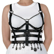 Demonia DA-118-SM Body Harness (Black Faux Leather) S-M