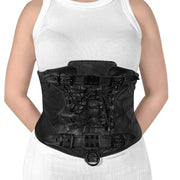 Demonia DA-310-SM Waist Cincher (Black Stretch Faux Leather) S-M