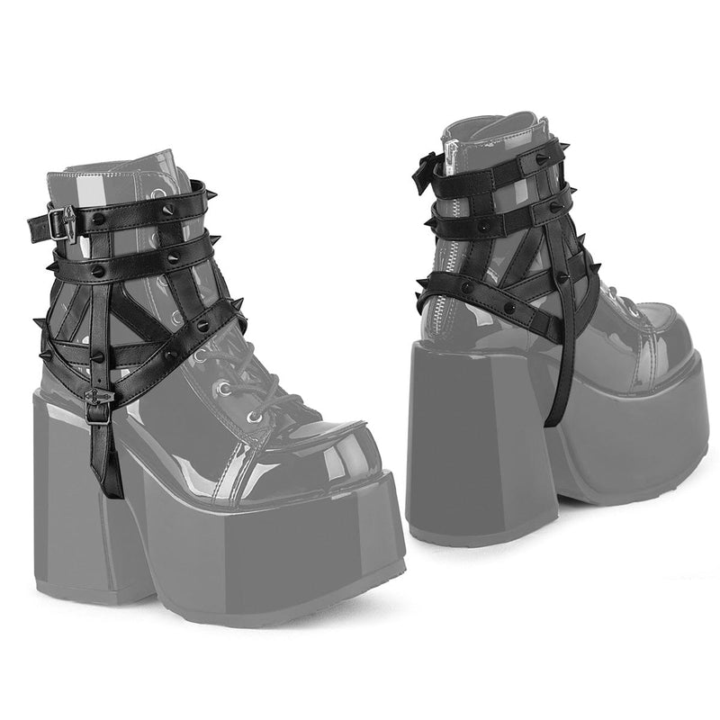 Demonia DA-505 Boot Harness (Black Faux Leather) ONE SIZE
