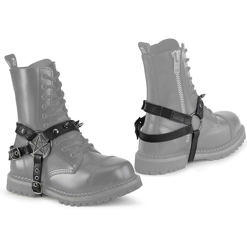 Demonia DA-510 Boot Harness (Black Faux Leather) ONE SIZE