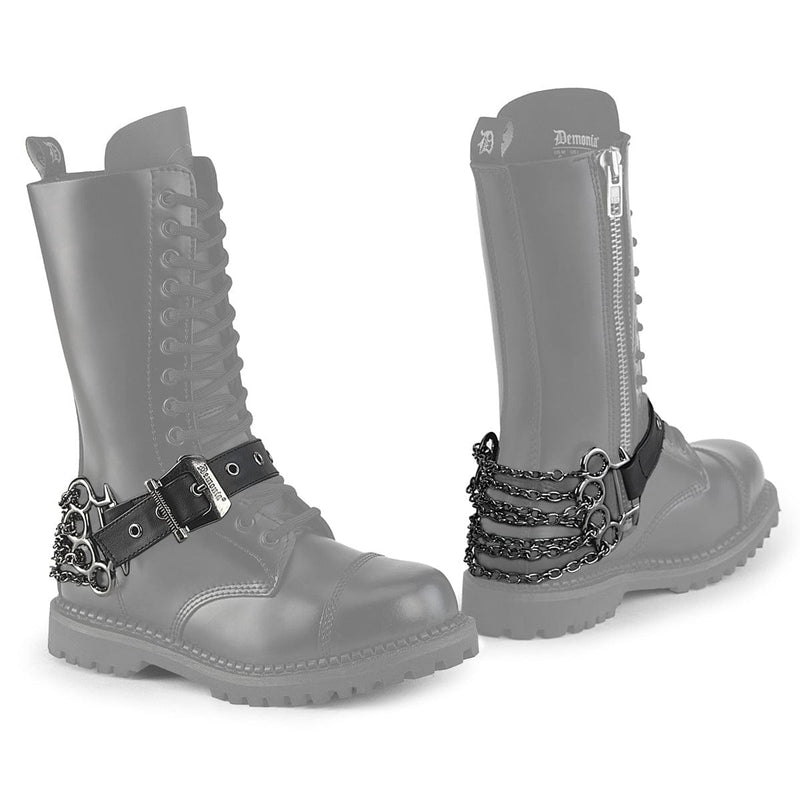 Demonia DA-515 Boot Harness (Black Faux Leather) ONE SIZE