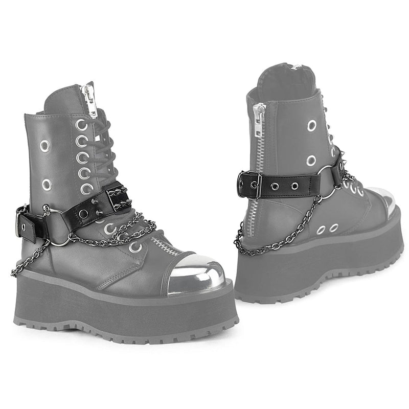 Demonia DA-520 Boot Harness (Black Faux Leather) ONE SIZE