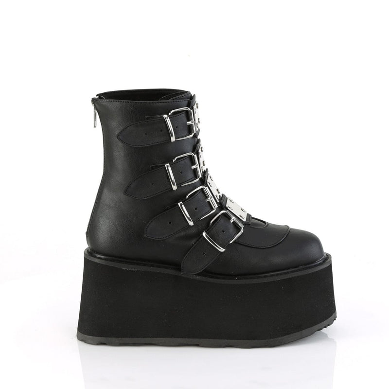 Demonia DAMNED-105 Ankle Boot (Black Vegan Leather)