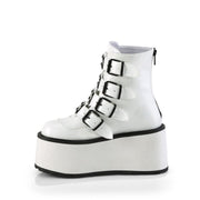 Demonia DAMNED-105 Ankle Boot (White Holo Patent)