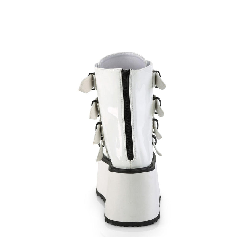 Demonia DAMNED-105 Ankle Boot (White Holo Patent)