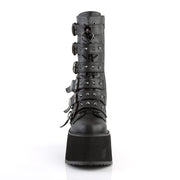 Demonia DAMNED-225 Mid-Calf Boot (Black Vegan Leather)