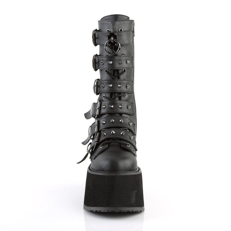 Demonia DAMNED-225 Mid-Calf Boot (Black Vegan Leather)