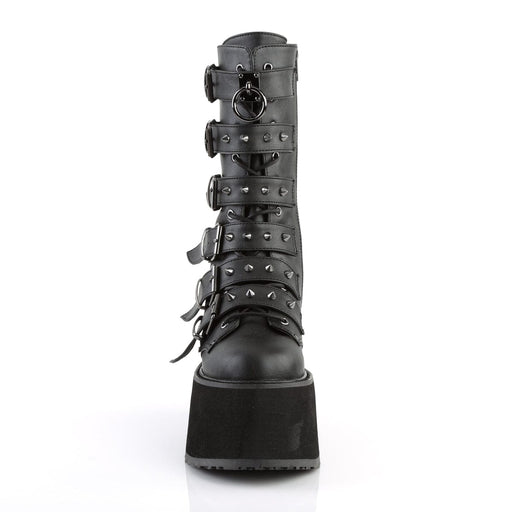 Demonia DAMNED-225 Mid-Calf Boot (Black Vegan Leather)