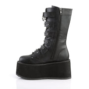 Demonia DAMNED-225 Mid-Calf Boot (Black Vegan Leather)