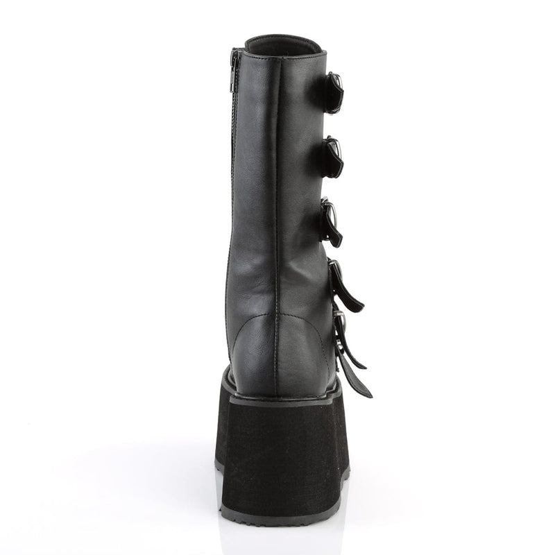 Demonia DAMNED-225 Mid-Calf Boot (Black Vegan Leather)