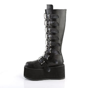 Demonia DAMNED-318 Knee High Boot (Black Vegan Leather)