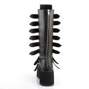 Demonia DAMNED-318 Knee High Boot (Black Vegan Leather)