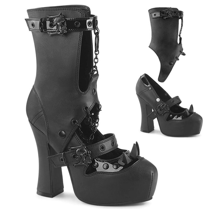 Demonia DEMON-13 Pump (Black Vegan Leather)