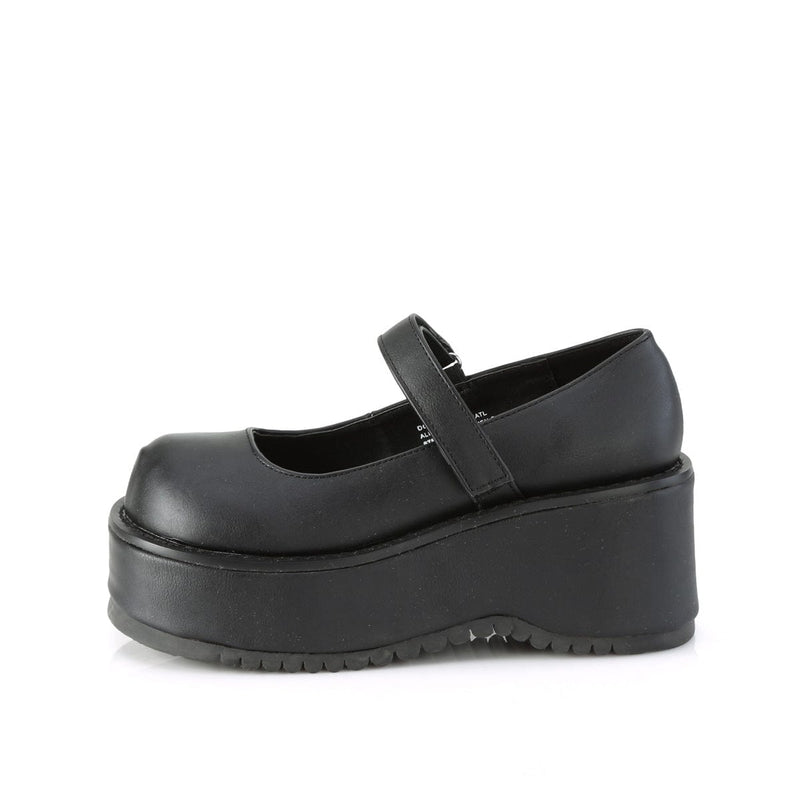Demonia DOLLIE-01 Mary Jane (Black Vegan Leather)
