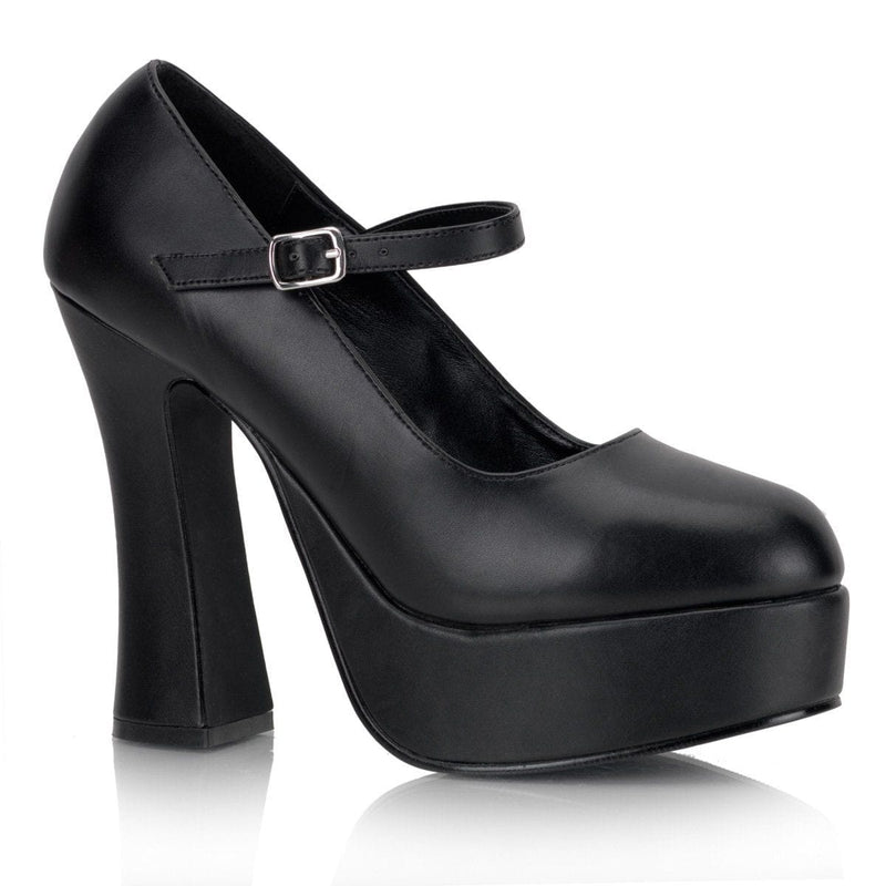 Demonia DOLLY-50 Pump (Black Vegan Leather)