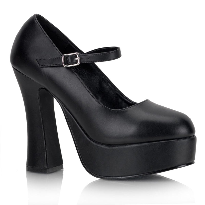 Demonia DOLLY-50 Pump (Black Vegan Leather)