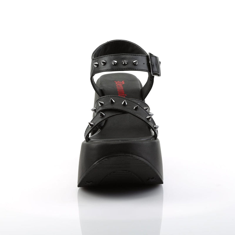 Demonia DYNAMITE-02 Sandal (Black Vegan Leather)