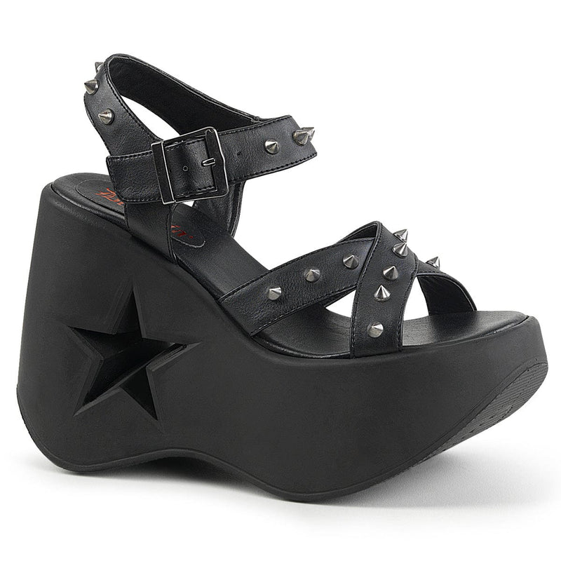 Demonia DYNAMITE-02 Sandal (Black Vegan Leather)