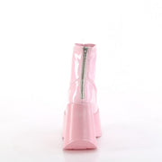 Demonia DYNAMITE-100 Ankle Boot (Baby Pink Stretch Holo)