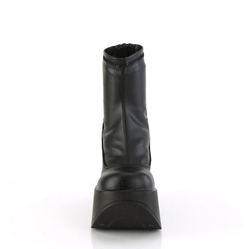 Demonia DYNAMITE-100 Ankle Boot (Black Stretch Vegan Leather)