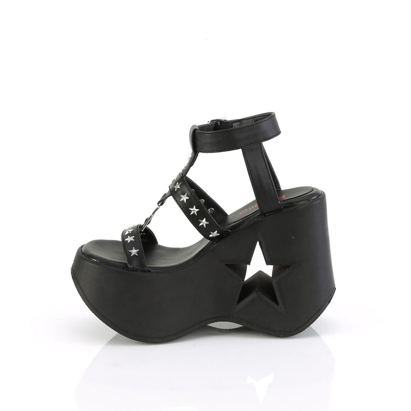 Demonia DYNAMITE-12 Sandal (Black Vegan Leather)
