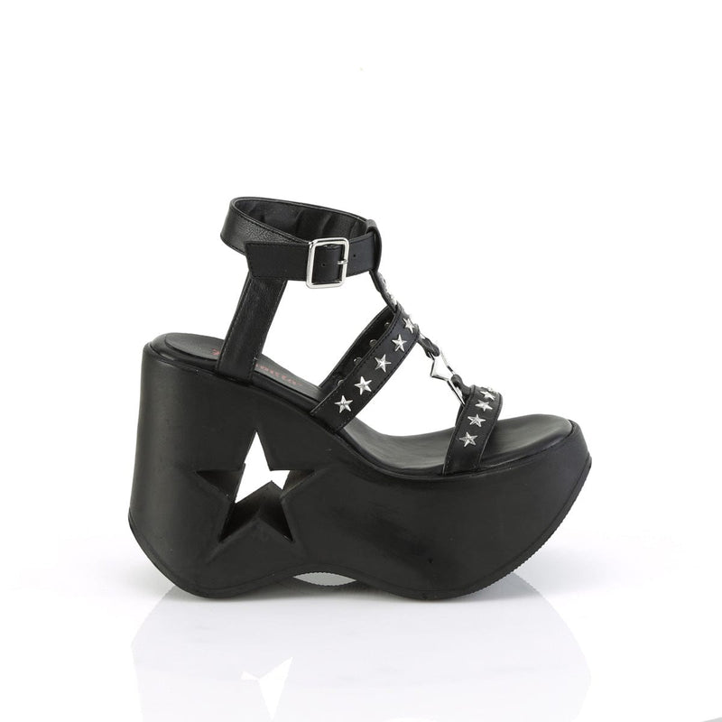 Demonia DYNAMITE-12 Sandal (Black Vegan Leather)