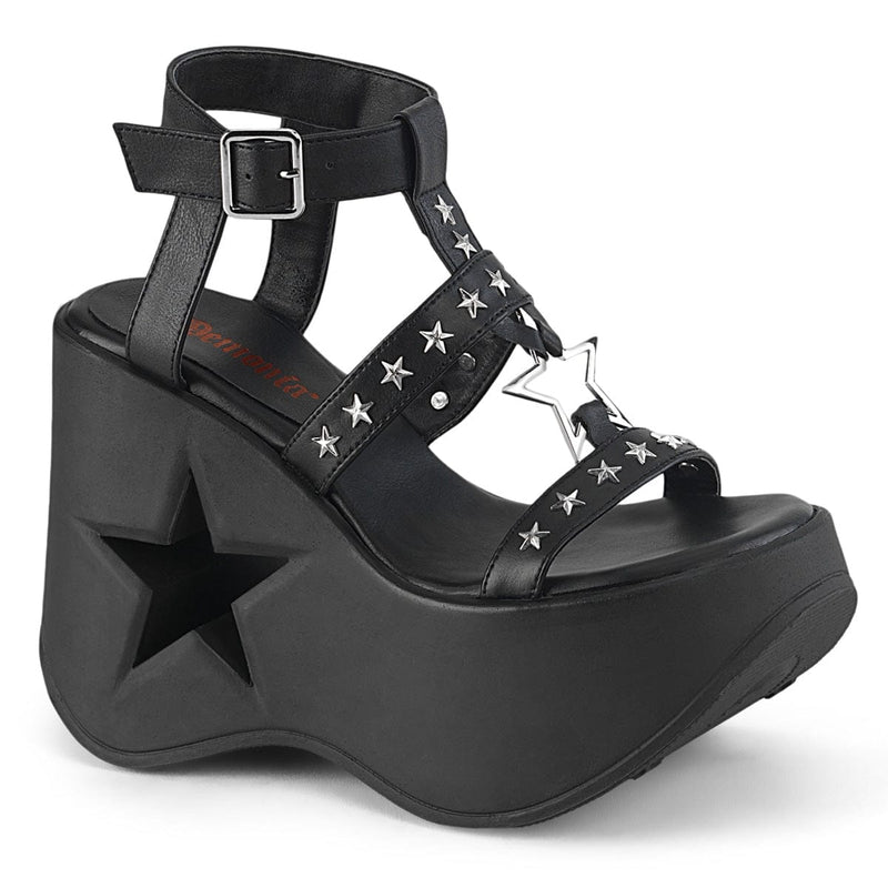 Demonia DYNAMITE-12 Sandal (Black Vegan Leather)