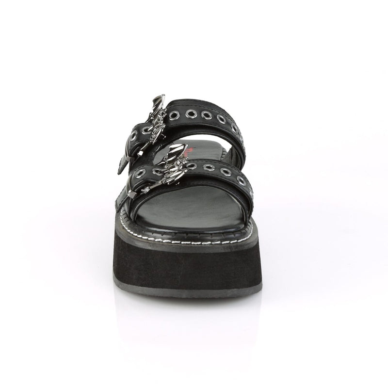 Demonia EMILY-100 Slide (Black Vegan Leather)