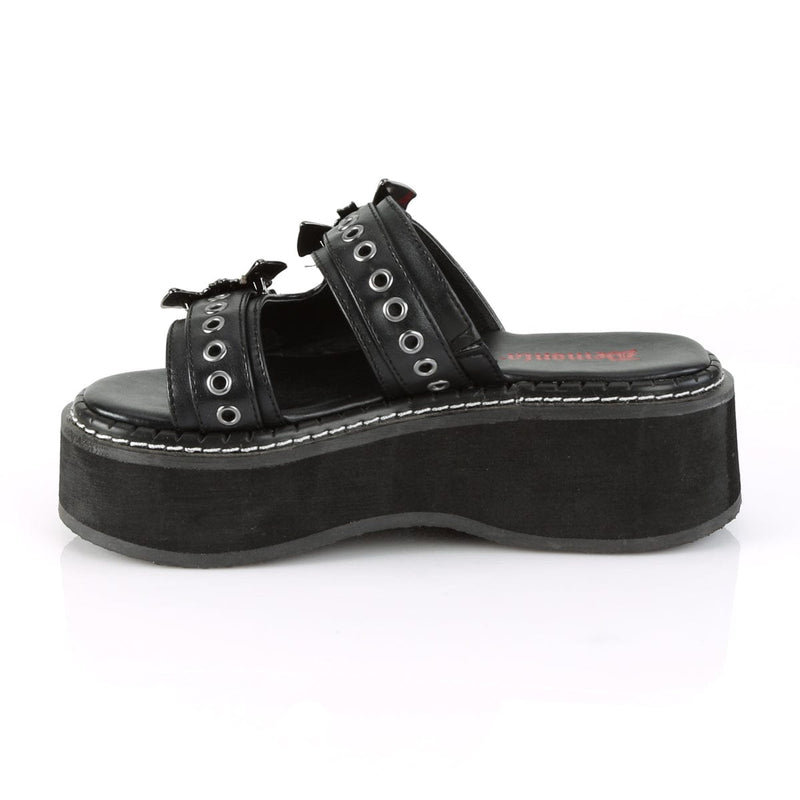 Demonia EMILY-100 Slide (Black Vegan Leather)
