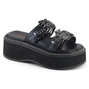 Demonia EMILY-100 Slide (Black Vegan Leather)