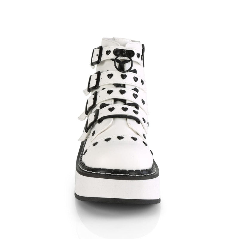 Demonia EMILY-315 Ankle Boot (White Vegan Leather)