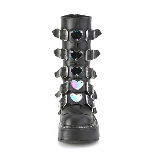 Demonia EMILY-330 Mid-Calf Boot (Black Vegan Leather)