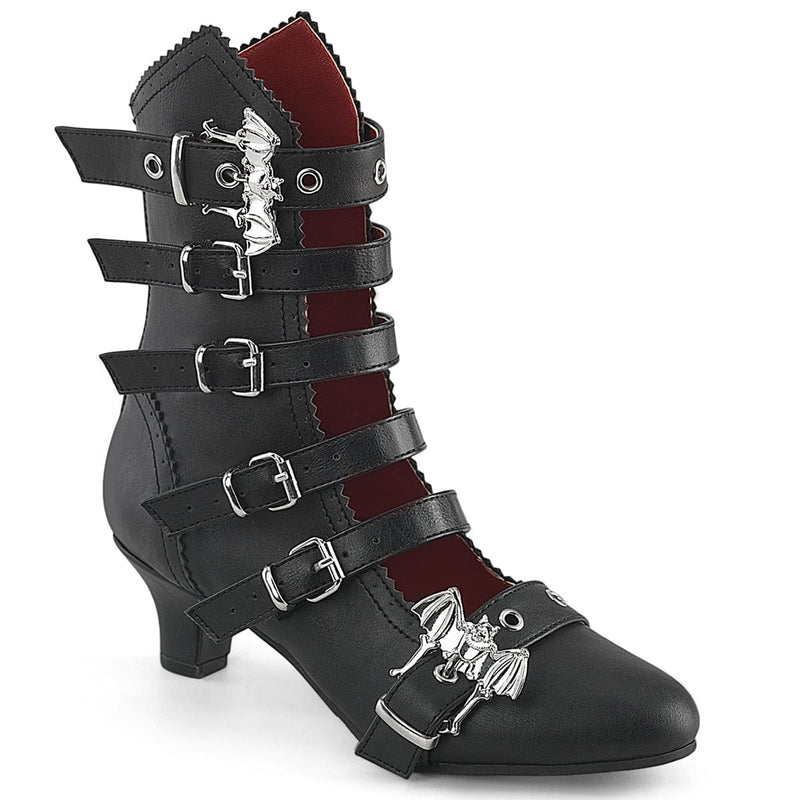 Demonia FLORA-1035 Pump (Black Vegan Leather)