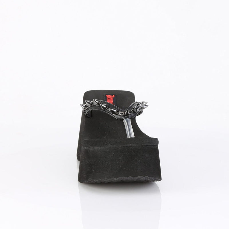 Demonia FUNN-35 Sandal (Black Vegan Leather)