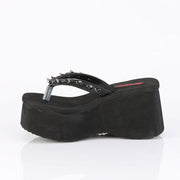 Demonia FUNN-35 Sandal (Black Vegan Leather)
