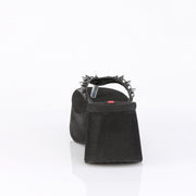 Demonia FUNN-35 Sandal (Black Vegan Leather)